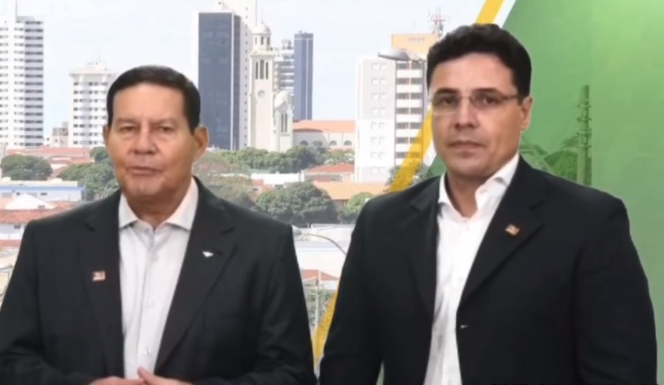 Vice-presidente Mourão grava vídeo de apoio à candidatura de Juliano