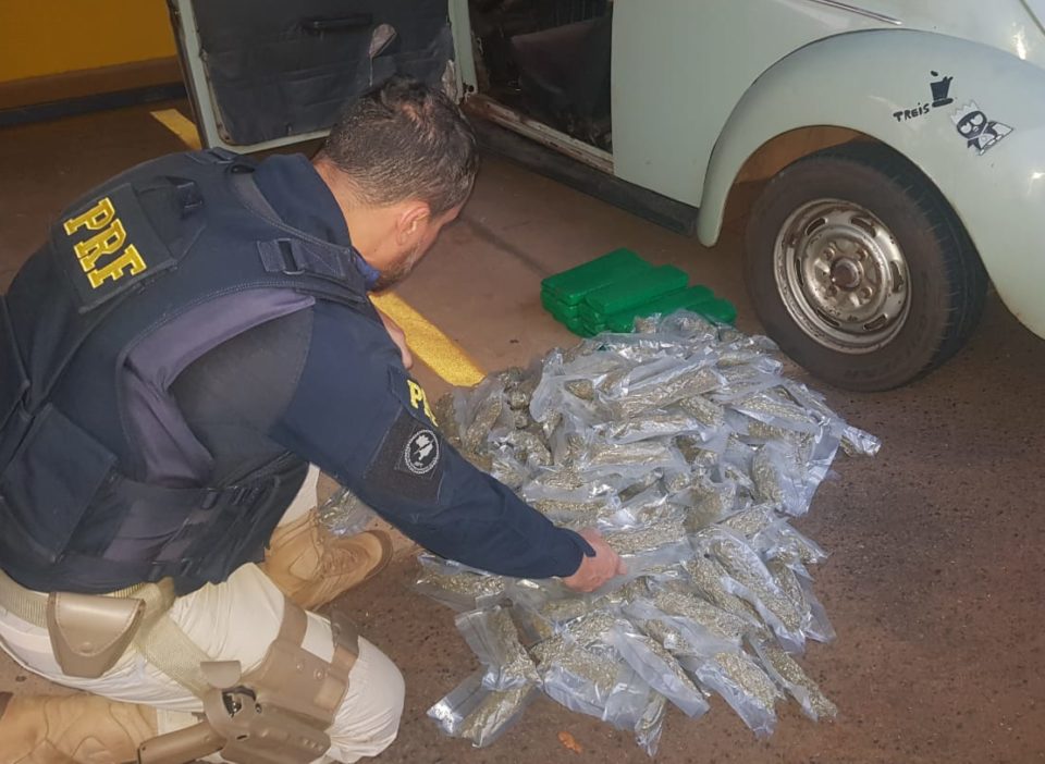 Casal é preso com maconha e skunk na BR-153