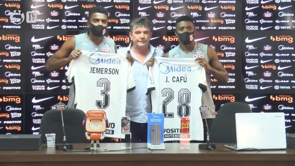 Jemerson e Jonathan Cafu são apresentados no Corinthians