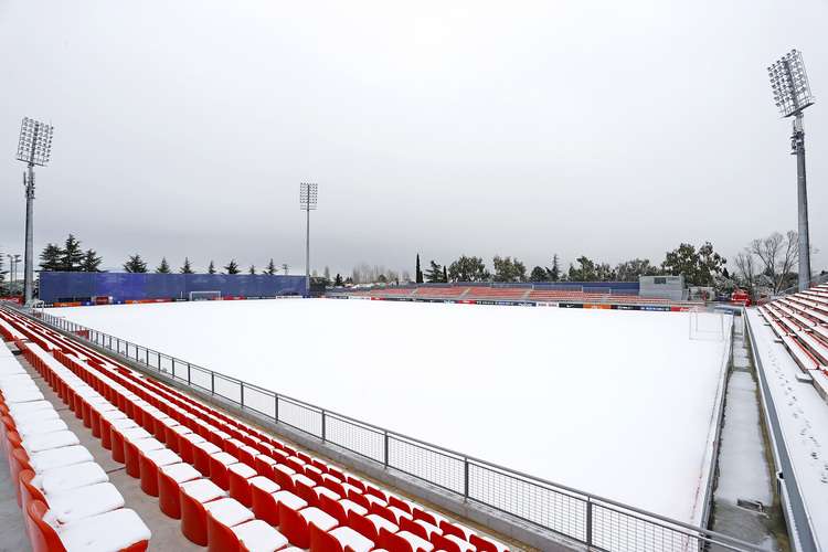 Tempestade de neve na Espanha adia partida do Atlético de Madrid