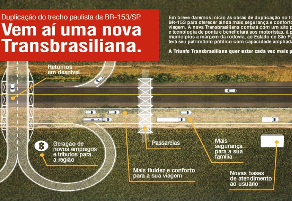 Triunfo Transbrasiliana vai duplicar BR-153 na região de Marília