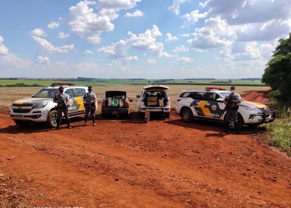 Dupla é presa com 400 quilos de maconha na SP-270