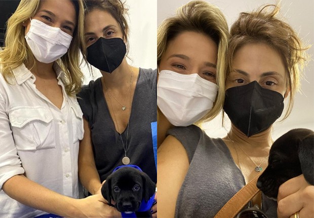 Fernanda Gentil e Priscila adotam cachorrinha: ‘Primeira filha’