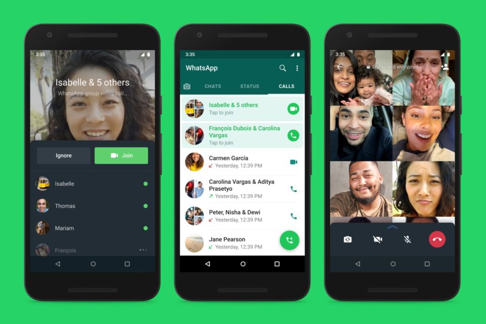 WhatsApp libera entrada em chamadas em andamento