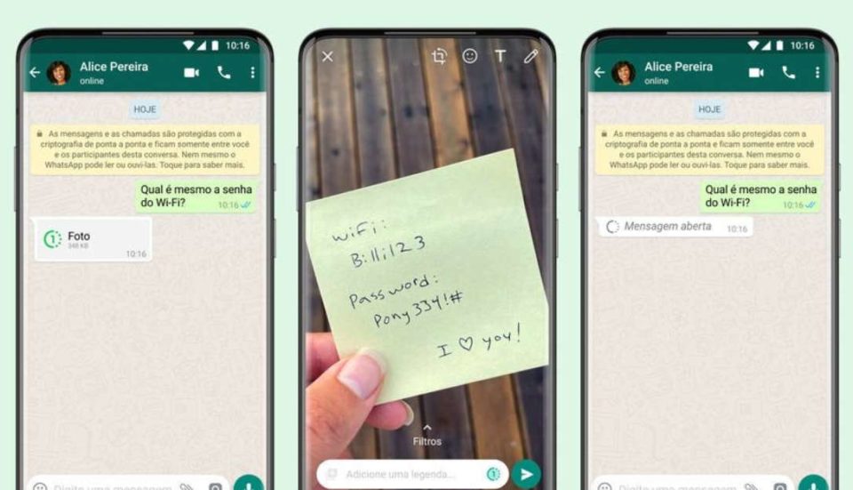 WhatsApp lança imagens de visualização única