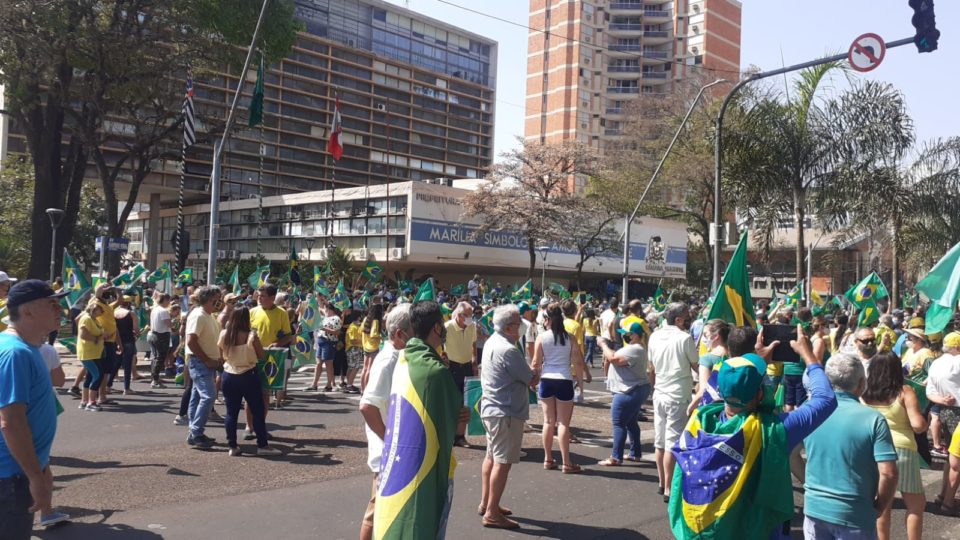 Marília tem ato em apoio ao governo de Jair Bolsonaro