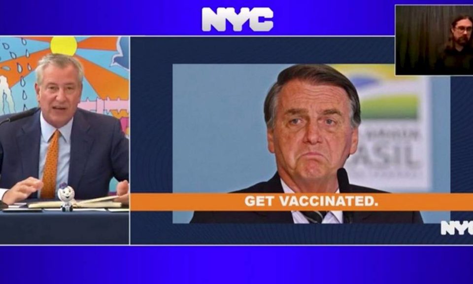 Prefeito de Nova York: “Michelle, mande Bolsonaro se vacinar”