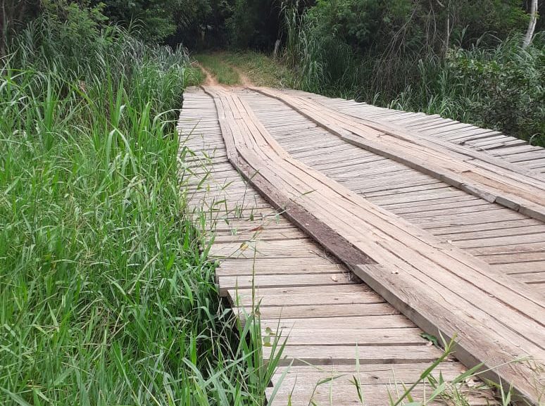 Moradores de Rosália denunciam situação precária de ponte