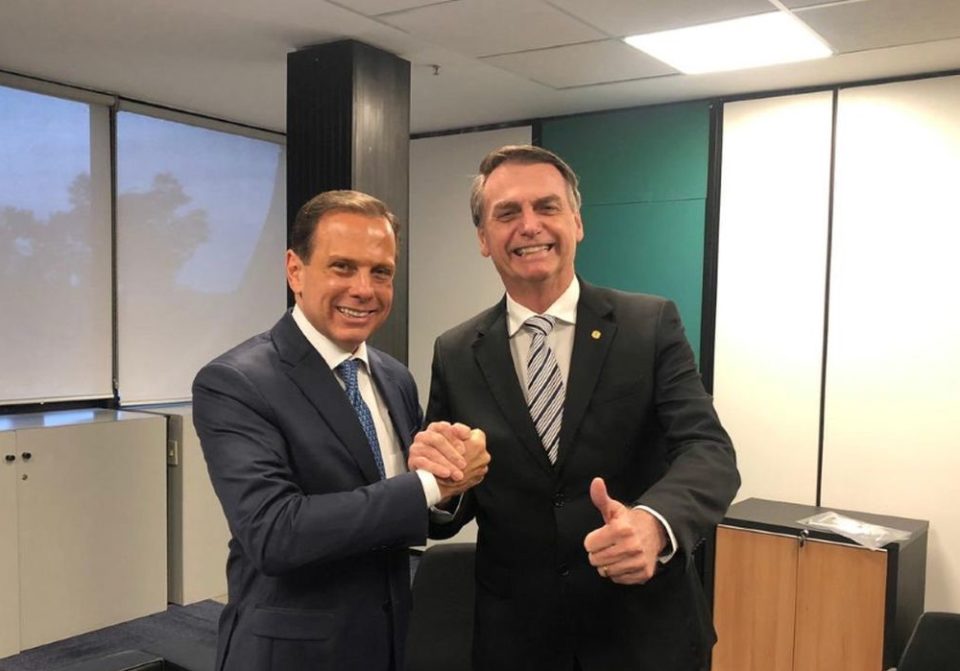 Doria diz que tem respeito por Lula, mas não por Bolsonaro