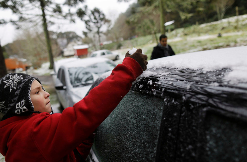 Serra de Santa Catarina tem primeiro registro de neve de 2022