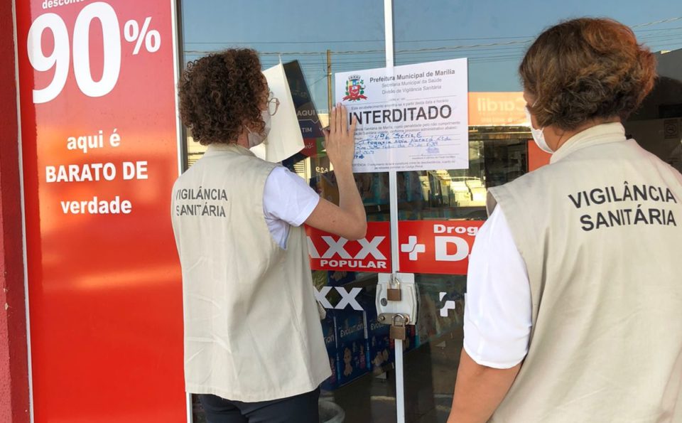 Vigilância Sanitária interdita farmácias irregulares em Marília