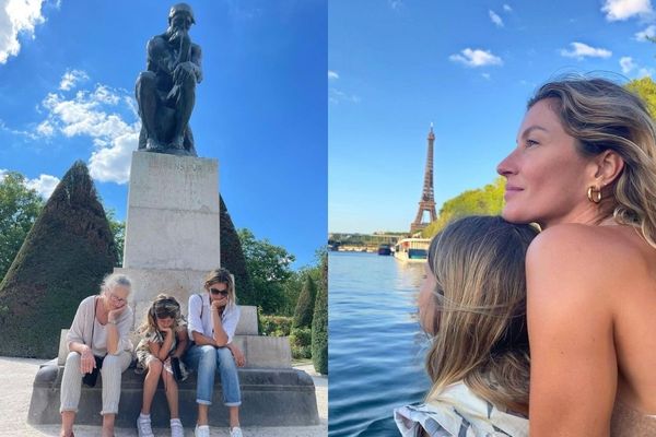 Gisele Bündchen passa férias com família em Paris