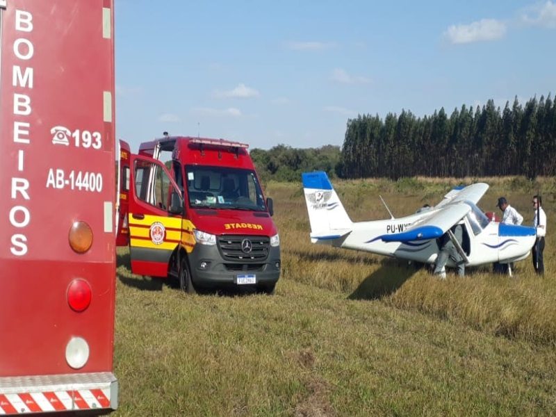 Aeronave sai da pista durante pouso no aeroporto