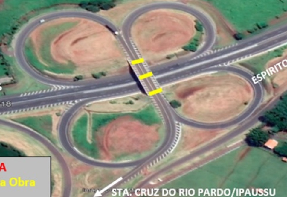 Viaduto da SP-225 terá sistema de pare e siga em Santa Cruz a partir de quinta