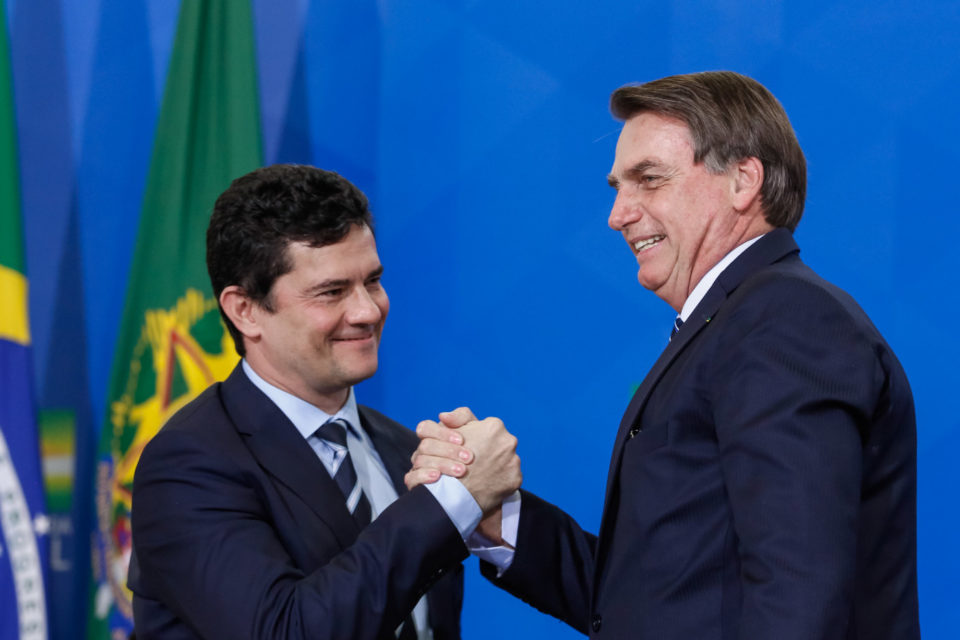 Após declaração de apoio, Bolsonaro elogia Sérgio Moro