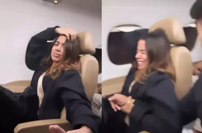 Anitta enfrenta forte turbulência em jatinho particular