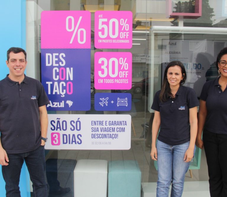 Em campanha relâmpago, Azul Viagens oferece ‘decontaços’ de até 50% em pacotes e hospedagens