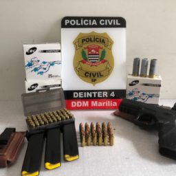 DDM apreende arma e munições em Marília