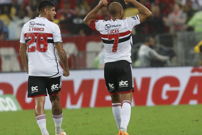 Fora de casa, Lucas marca e São Paulo empata com o Flamengo pelo Brasileiro