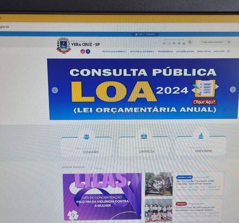 Prefeitura de Vera Cruz abre licitação para modernizar site do município