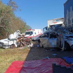 Quatro morrem em gravíssimo acidente na rodovia BR-153