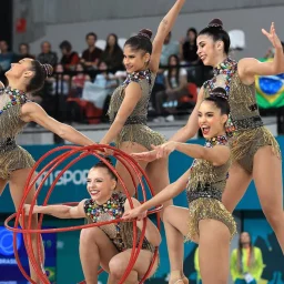 Ginástica rítmica do Brasil tem jornada dourada no Pan de Santiago