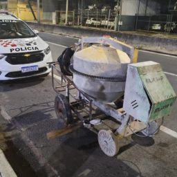 PM flagra ladrão furtando betoneira na zona leste de Marília