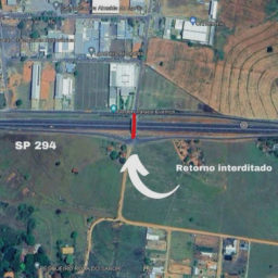 Retorno na rodovia SP-294 em Marília vai ser fechado para recuperação de pavimento