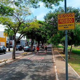 Emdurb reforça as sinalizações na pista de cooper da avenida das Esmeraldas