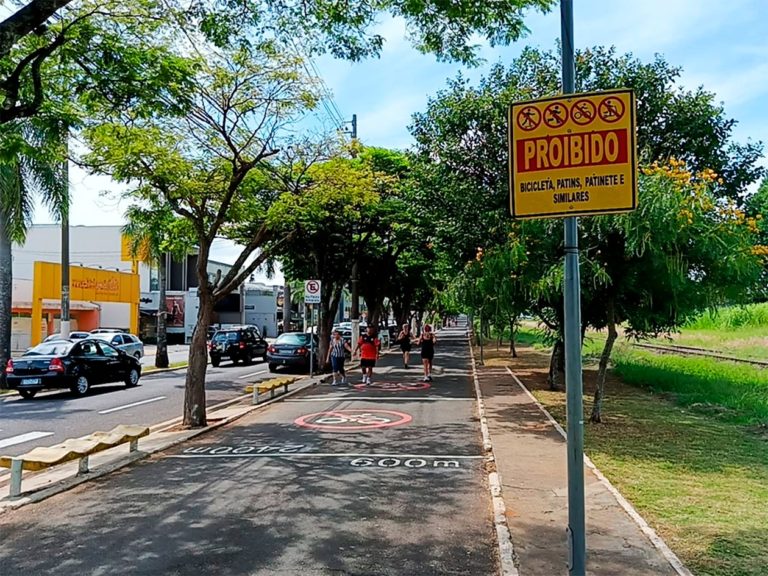 Emdurb reforça as sinalizações na pista de cooper da avenida das Esmeraldas