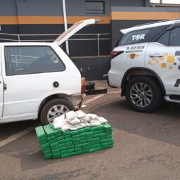 PM Rodoviária apreende carro com 73 tabletes de maconha em operação na região