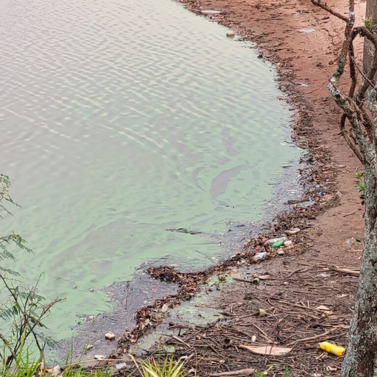 Água da Cascata muda de cor e chama a atenção de quem passa pelo local