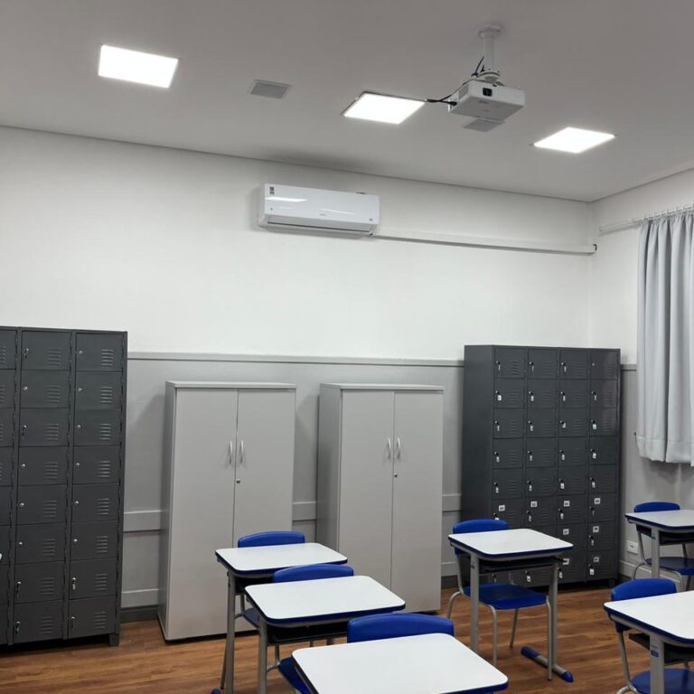 Prefeitura de Pompeia inicia instalação de ar-condicionado nas escolas municipais