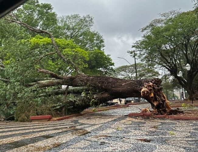 Forte tempestade chega à região e provoca estragos e queda de energia em Vera Cruz