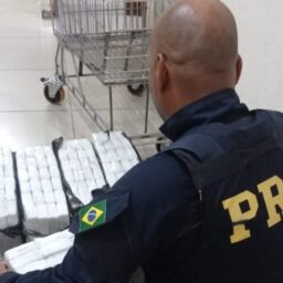 Homem capota carro durante fuga da PRF com 150 quilos de maconha no porta-malas