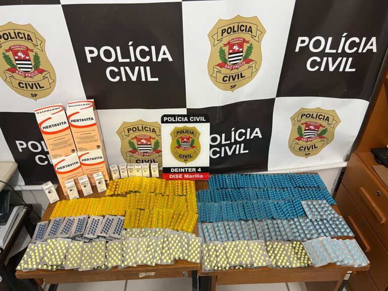 Homem com anabolizantes e medicamentos é preso pela Dise em Marília