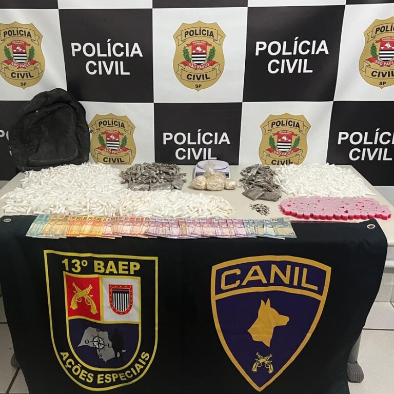 Ação conjunta prende suspeito com quase três mil porções de drogas na Vila Barros