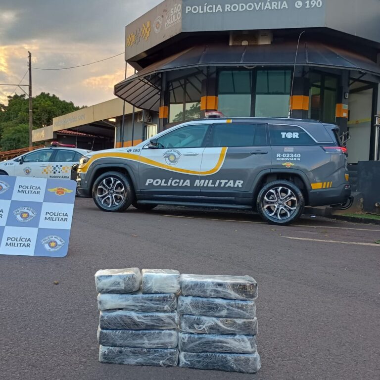 PM Rodoviária apreende mais de 10 quilos de pasta base de cocaína e prende motorista
