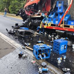 Polícia identifica vítimas de colisão entre caminhões na BR-153