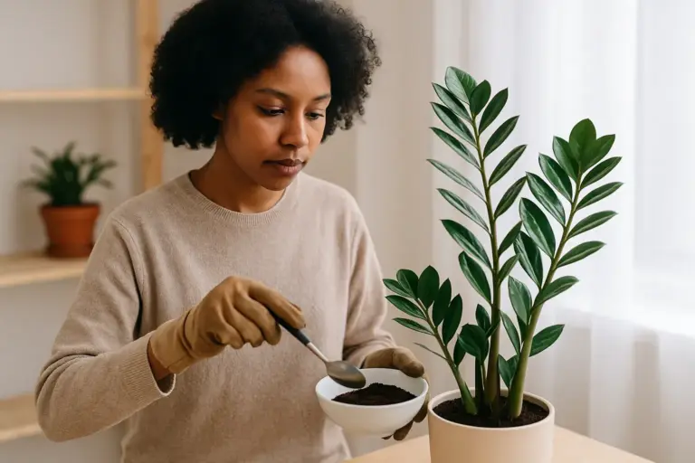 Como adubar sua zamioculca com borra de café sem atrair moscas