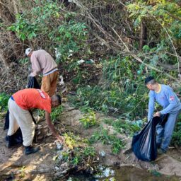 Córrego do Palmital começa a ser limpo em Marília