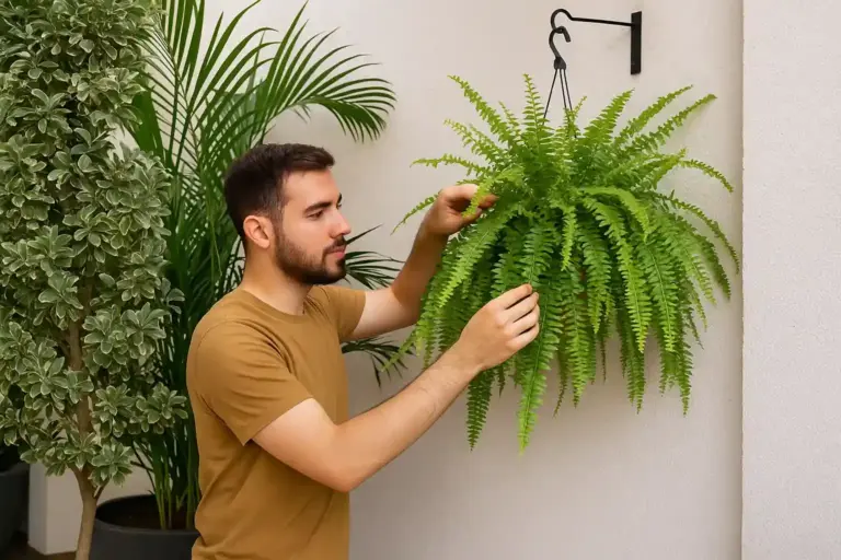 3 barreiras naturais para proteger sua samambaia americana do vento