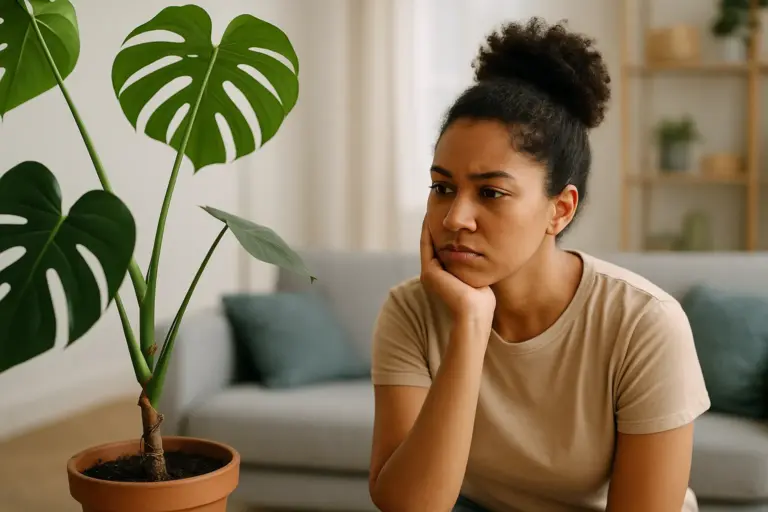 Costela-de-adão também tem seus chiliques e eu só percebi quando ela travou de vez