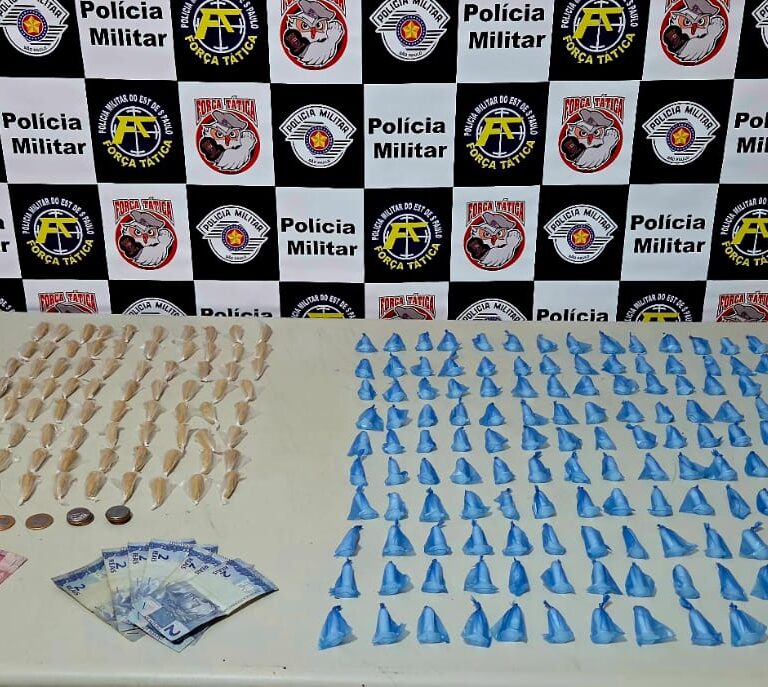 Operação da Força Tática prende jovem com mais de 280 porções de drogas no Santa Antonieta