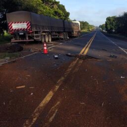 Colisão entre caminhões mobiliza socorro em rodovia na região