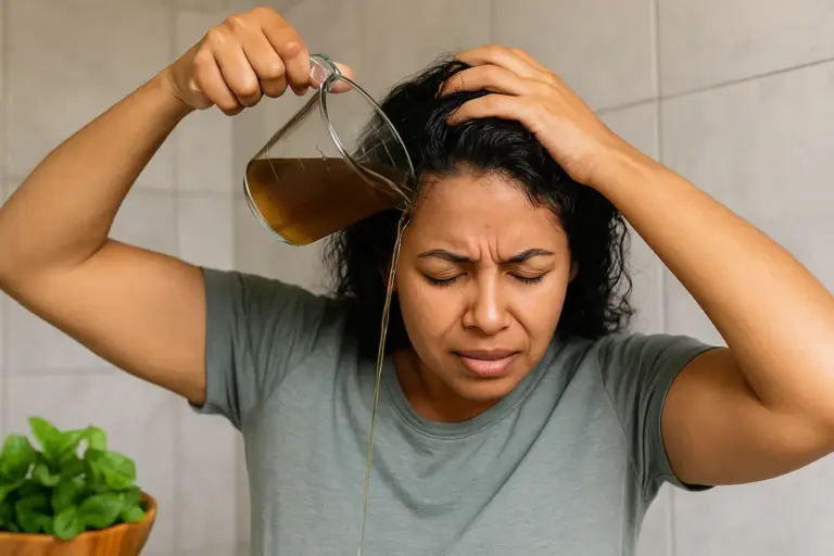 Não aguentava mais a coceira na cabeça até testar essa lavagem com chá de hortelã
