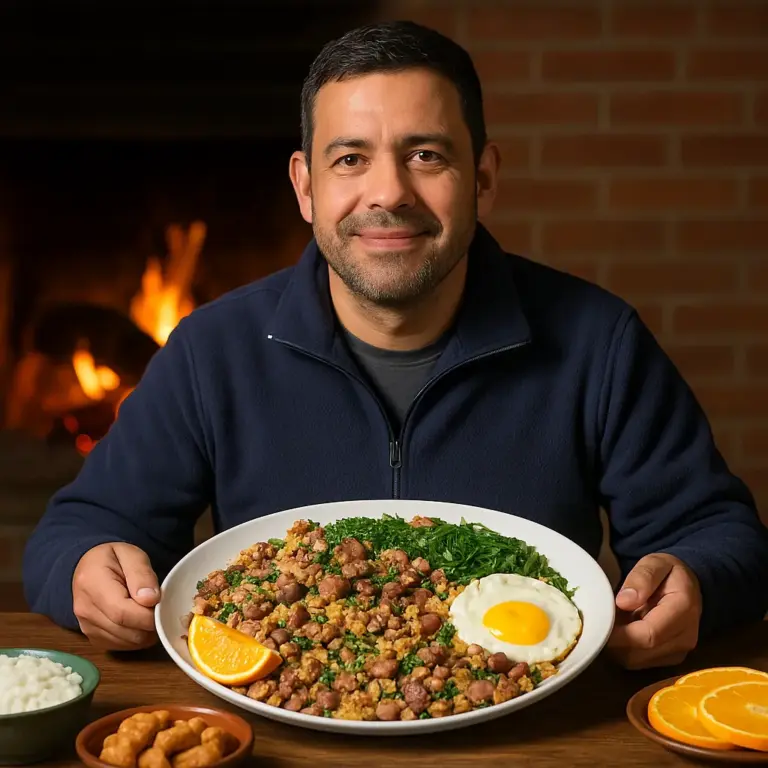 Feijão tropeiro completo o prato típico que sustenta e aquece no frio intenso