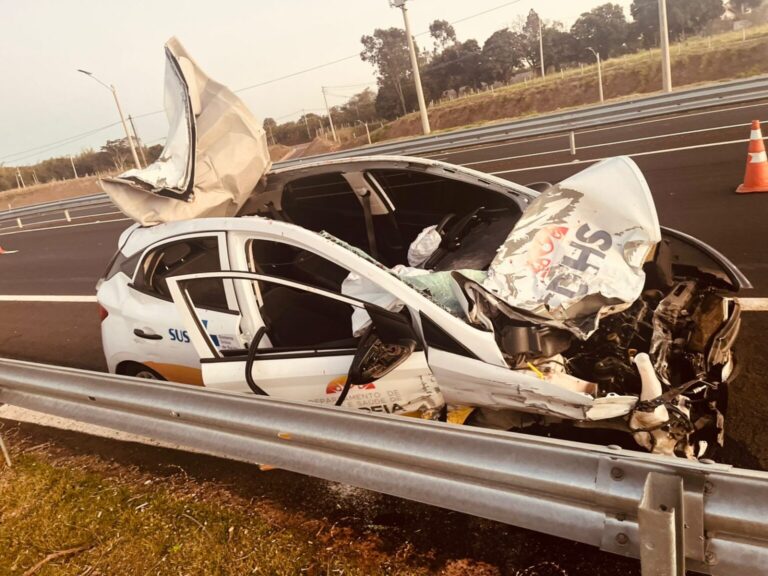 Cavalo invade pista e provoca acidente com duas vítimas na SP-294