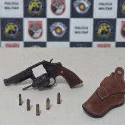 Caseiro é preso em flagrante com revólver de numeração raspada na SP-294