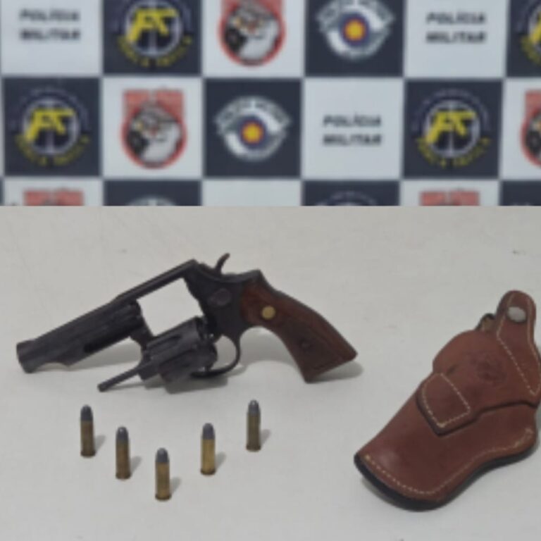 Caseiro é preso em flagrante com revólver de numeração raspada na SP-294